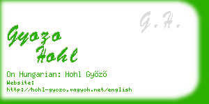 gyozo hohl business card