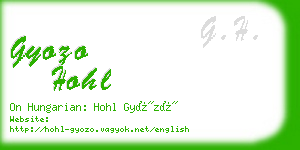 gyozo hohl business card